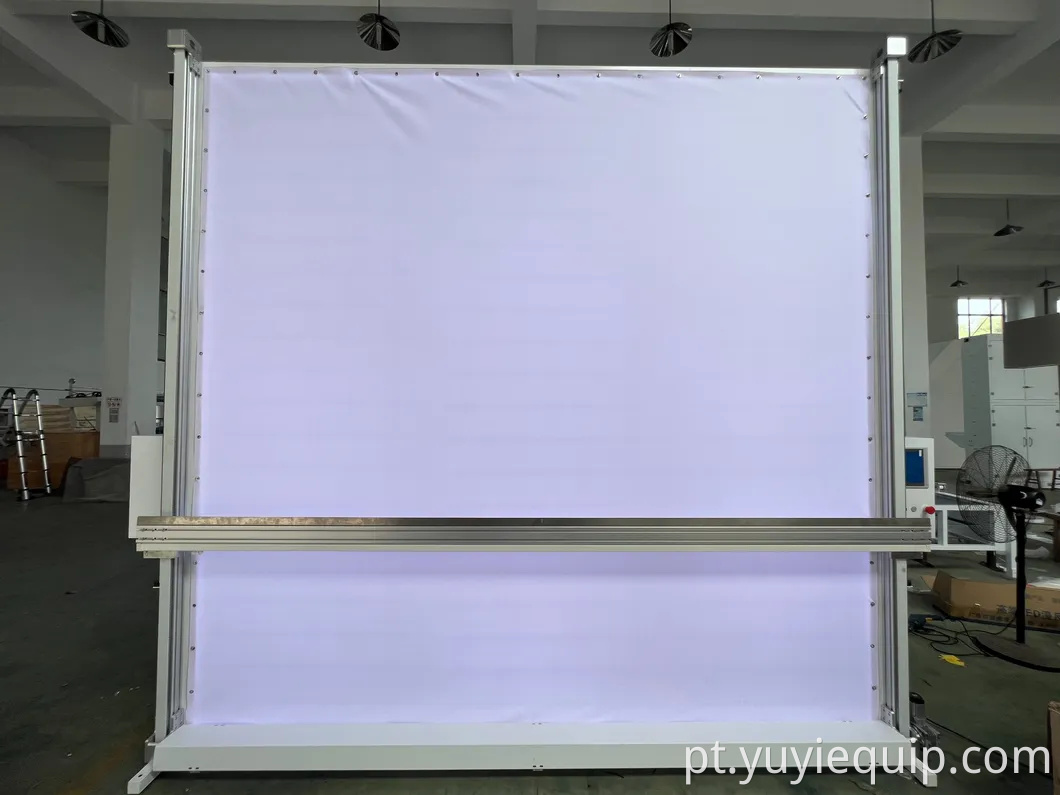 Fácil uso dupla face semiautomática tubo de luz cortina tecido corte qualidade verificação máquina inspeção yuyi marca 1.2kw 220v